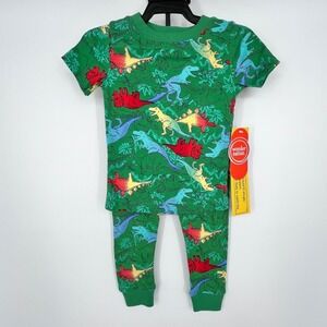 NWT Wonder Nation Dinosaur Pajama Set Boys 18M Green Victory Snug Fit 2pc PJs
